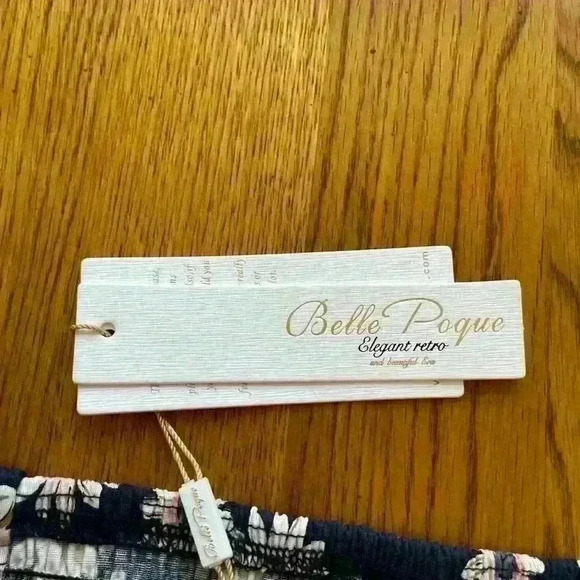 Belle Poque Womens Floral Navy Blue Summer Shorts Sexy Legs Zipper Button XXL - Picture 7 of 14